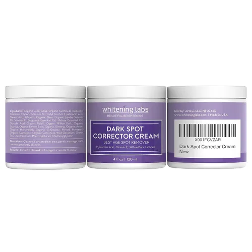Vista 5 de Whitening Labs - Corrector de manchas oscuras, hidratante antienvejecimiento para cara, cuerpo, áreas sensibles, hombres y mujeres