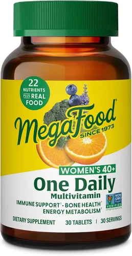 Vista 11 de MegaFood Multivitamínico para mujeres 40+ One Daily multivitamínico femenino - con B12 metilado, folato de metilo, vitamina D3, C y zinc