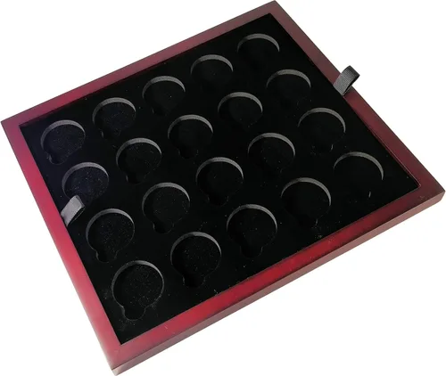 Vista 12 de Caja de exhibición de monedas de dos bandejas para cápsulas, certificadas, estilo losa o monedas de desafío, sin bandejas
