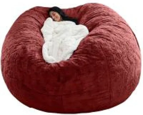 Vista 19 de DIOB Funda redonda para silla de puf, para adultos, adolescentes (relleno no incluido), silla de sofá gigante suave, cómoda silla de descanso