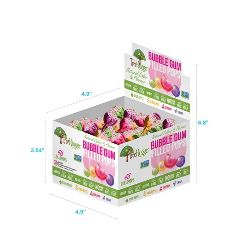 Vista 5 de Tree Hugger Caja de exhibición de burbujas con relleno de chicle, ideal para una gran diversión, 48