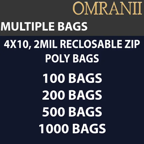 Vista 7 de Bolsas de polietileno con cierre resellable de 4 x 10 pulgadas y (100 bolsas) – Plástico transparente de 2 mil con cierre resellable Bolsas