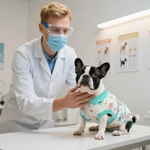 Vista 6 de Kuoser - Traje de recuperación posterior a la cirugía para perros y gatos, camisa profesional y vendaje de heridas abdominales, reemplaza collar