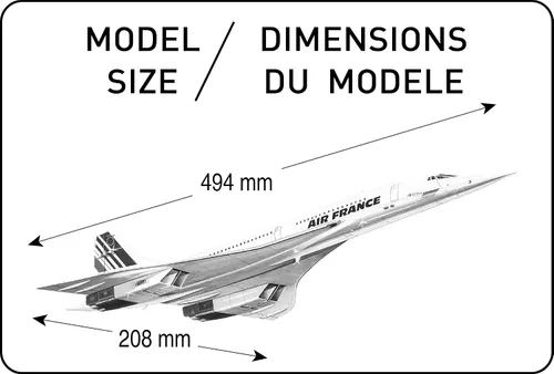 Vista 2 de Heller Kit de construcción de modelo de avión supersónico Concorde