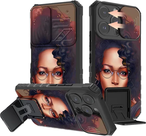 Vista 47 de Rossy Funda para iPhone 14 2022, para iPhone 14 con funda deslizante para cámara deslizante, soporte integrado, doble capa híbrida, a prueba de 1-37