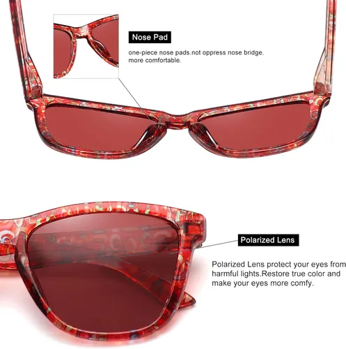Vista 4 de MEETSUN Classic Polarized Sunglasses for Women Men Trendy Designer Retro Sun Glasses 100 UV Protection