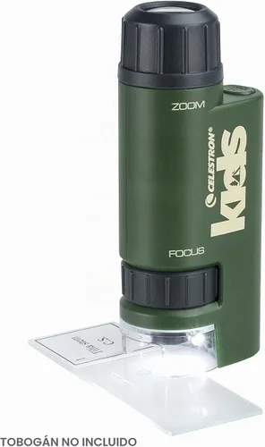 Vista 3 de Microscopio Celestron para niños con zoom de bolsillo