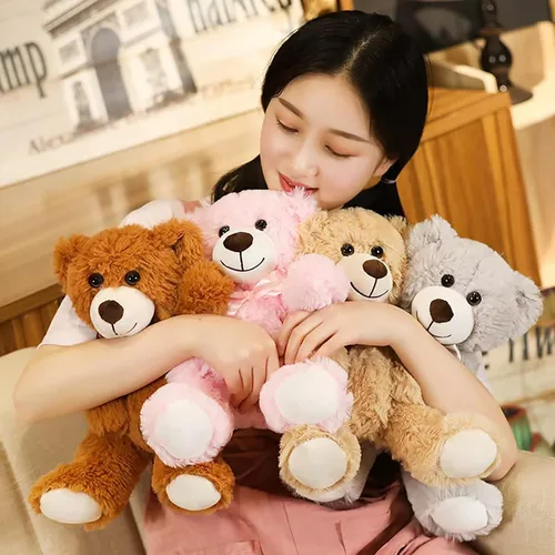 Vista 5 de Juguete de Peluche de Oso Teddy, Oso Teddy de Peluche de 13.5 Pulgadas, Animal de Peluche de Cumpleaños para Niños y Niñas Amigas