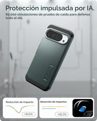 Vista 5 de Spigen Tough Armor MagFit for Pixel 10 Pro XL Case, Abyss Green Abyss Verde