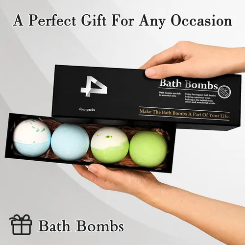 Vista 4 de 4 bombas de baño para hombres, bomba de baño grande hecha a mano para baño de burbujas y spa, bombas de baño de aceite esencial orgánico