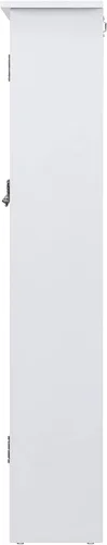 Vista 8 de SEI Furniture - Gabinete multimedia para ventana - Blanco - Diseño de transición, vidrio blanco y madera - Ideal para oficina en casa, sala de estar