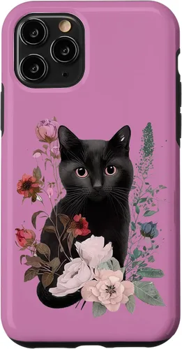 Vista 13 de Funda para iPhone 12 mini gato negro gatito gatito lindo animal mascota