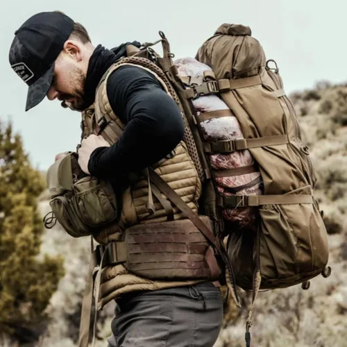 Vista 2 de Eberlestock Brooks 3500 Pack – Bolsa de conexión EMOD ultraligera – 3626 pulgadas cúbicas de almacenamiento – Mochila de cierre enrollable para Dry