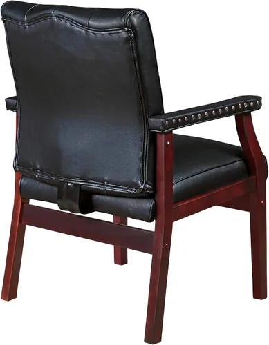 Vista 4 de Regency Silla de invitados Ivy League, color negro