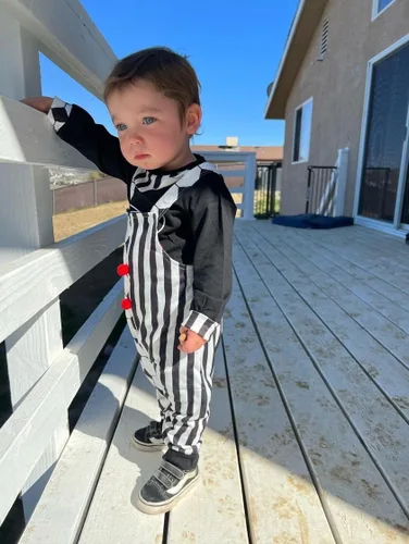 Vista 4 de Trajes de Halloween para bebé, bebé, niño, payaso, ropa de otoño e invierno