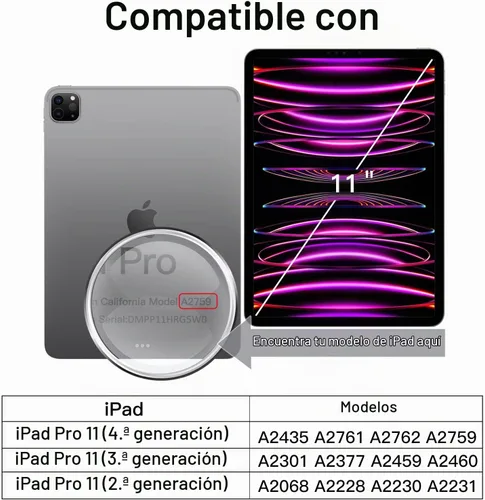 Vista 2 de JETech Protector de pantalla para iPad Pro 11" 4/3/2