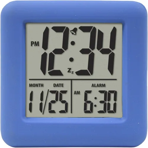Vista 2 de Equity 70913 Reloj despertador digital de silicona azul con retroiluminación bajo demanda