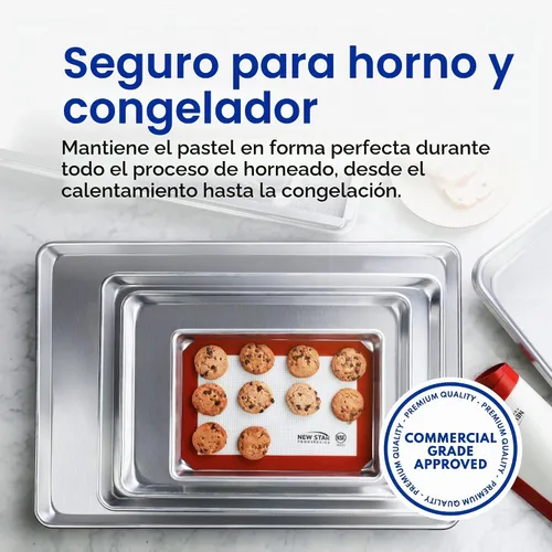Vista 8 de New Star Foodservice Extensor de bandeja para bollo de aluminio, 9 x 13 pulgadas (tamaño de un cuarto)