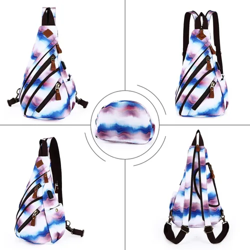 Vista 4 de Bolso de mensajero de lona para los hombres pequeña mochila hombro mochila mochilas de mujer Canvas, Genuine Leather, Shoulder Bag, Casual Daypacks
