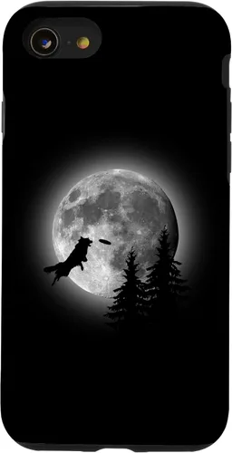 Vista 18 de Border Collie Catching Frisbee Moon Case for iPhone 16