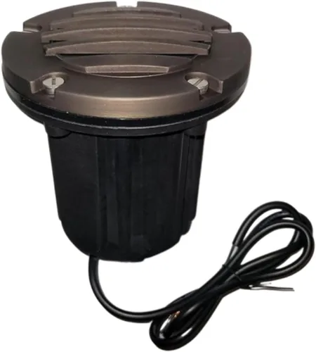 Vista 18 de Ironsmith Foundary Series™ Solid Brass Half Moon Cover In-Ground Well Light – Complete 12V Landscape Fixture w/ MR16 LED (3000K 38°), Waterproof