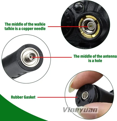 Vista 4 de Antena táctica CS plegable 27.6 in/27.56 pulgadas SMA-hembra doble banda VHF UHF 136/520Mhz para Kenwood BaoFeng UV-5R UV-82 BF-888S Retevis H777