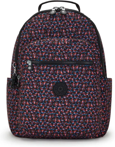 Vista 38 de Kipling Seúl - Mochila pequeña para tableta, diseño de flores acuáticas, talla única