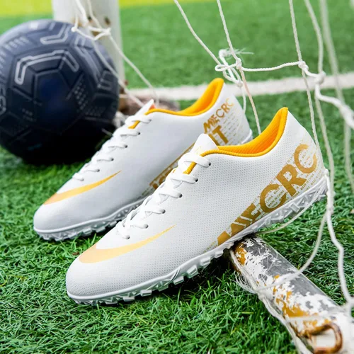 Vista 5 de Zquaus Zapatos de fútbol para hombre, zapatos de fútbol profesionales de caña baja, transpirables, para interiores y exteriores, TFAG