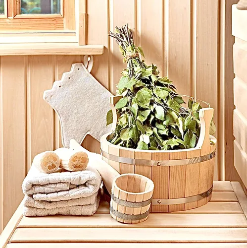 Vista 2 de ECOVENIK Temporada 2023 - Ramas naturales secas para sauna Accesorios para Banya 100% hecho a mano (fabricado en Europa)