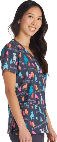 Vista 4 de Tooniforms TF614 - Top con cuello en V