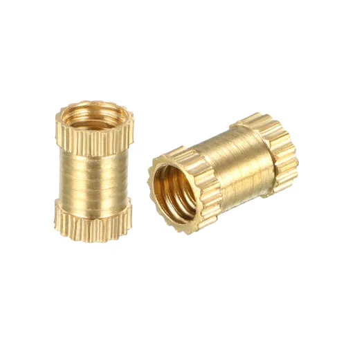 Vista 7 de uxcell Tuercas de inserción moleteadas, 200 piezas M2 x 0.118 in de longitud x 0.126 in de diámetro exterior rosca hembra tuerca de inserción