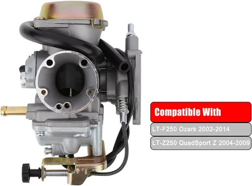 Vista 3 de Carburador Ozark 250 compatible con Suzuki LT-F250 Ozark 2002-2009 2012-2014, LT-Z250 QuadSport Z 2004-2009, repuesto # 13200-21G10 13200-05G22