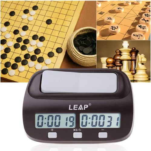 Vista 8 de ljhnba Reloj de ajedrez temporizador de ajedrez reloj de cuenta hacia arriba alarma digital reloj de ajedrez contemporáneo Ajedrez I-Go Chess up