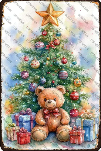 Vista 13 de CCPARTON Carteles de Feliz Navidad Graciosos Cartel de Hoja de Estaño para Decoración del Hogar Interior Jardín Patio Exterior Porche 8x12 Pulgadas