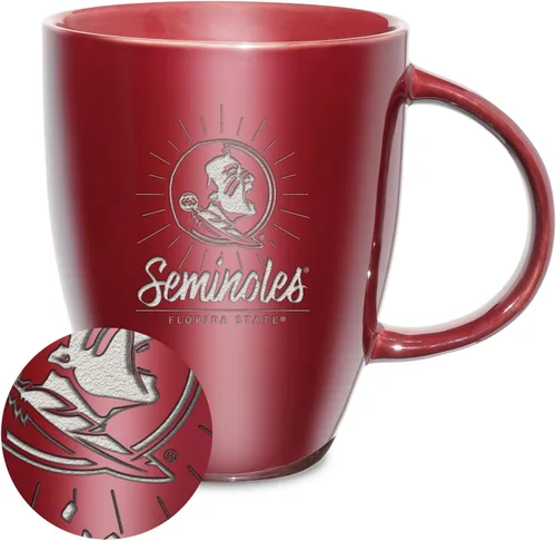 Vista 22 de Rico Industries - Taza de lustre cerámico con grabado láser de la NCAA de 18oz - Café-Té