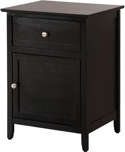 Vista 9 de Glory Furniture Izzy Mesita de noche de madera maciza con 1 cajón/1 puerta, color amarillo
