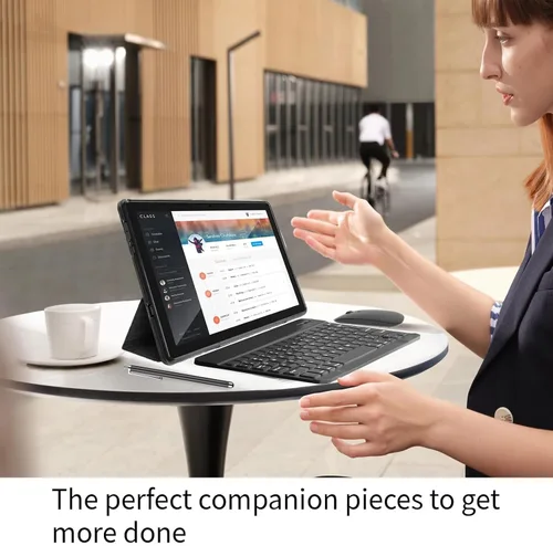 Vista 6 de TUOHAITIME Tablet Android 15, 12GB+64GB+1TB Expand, paquete de tablet de 10" con funda para teclado, lápiz capacitivo, CPU octa-core, cámara dual