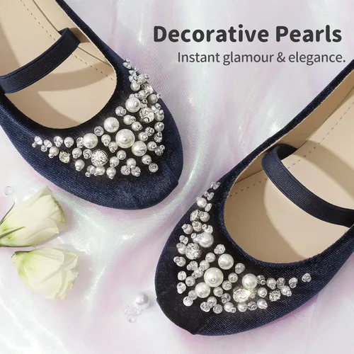 Vista 4 de DREAM PAIRS Mary Jane - Zapatos planos de vestir para niñas
