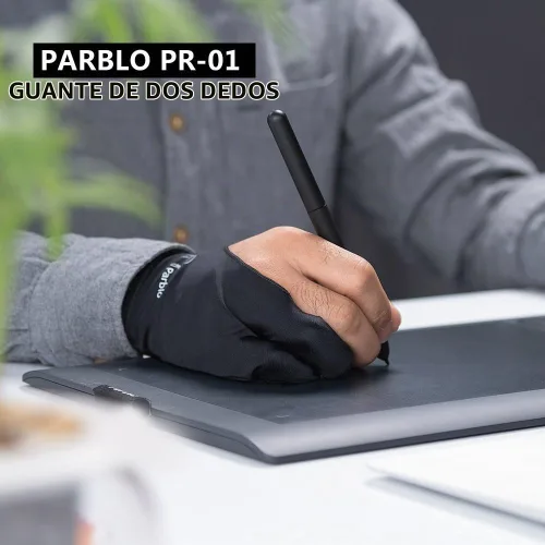 Vista 8 de Parblo PR01 - Guante de dibujo para tableta de dibujo, apto para mano derecha e izquierda