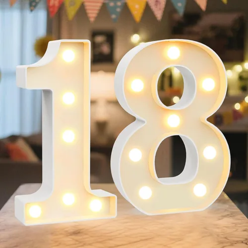 Vista 38 de Letrero LED de Marquee con Letras Iluminadas - Letras Iluminadas del Alfabeto para Cumpleaños, Graduación, Decoración de Pared y Mesa en Bares
