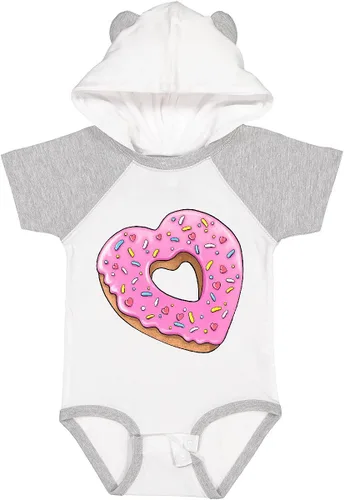 Vista 7 de inktastic Body de bebé con forma de corazón con glaseado rosa y chispas