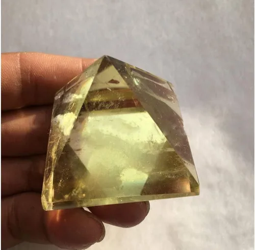 Vista 19 de StoneStory Estatua de cristal curativo de pirámide de ojo de tigre natural, piedra preciosa espiritual de reiki (ojo de tigre, 2.0 x 1.6 in)