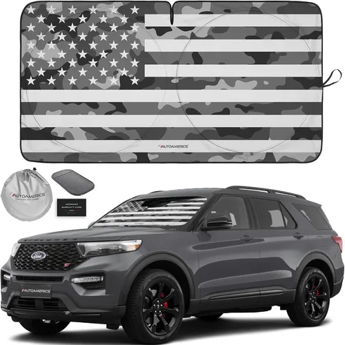Vista 22 de Parasol de Parabrisas de Una Pieza - Parasol Cromado Líquido Plegable para Ventana Delantera de Auto para Carros SUV Camión - Protector Visor