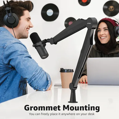 Vista 7 de IXTECH Brazo de micrófono con brazo para micrófono Blue Yeti Shure Sm7b Hyperx QuadCast Rode At2020 y soporte de micrófono Fifine