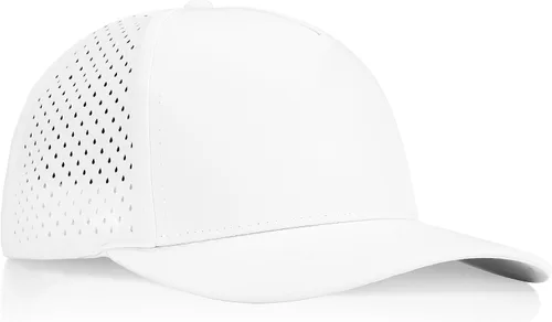 Vista 2 de Gilbert Performance Snapback Hat Gorra en blanco de 5 paneles para hombres y mujeres transpirable y ligera pico curvado