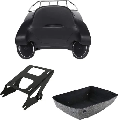 Vista 25 de TCMT King Tour Pack Portaequipajes de moto, diseñado para modelos Harley Davidson Touring 2014-2020