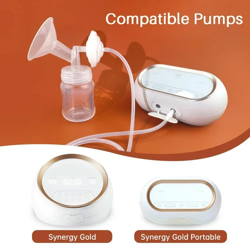 Vista 2 de PumpMom - Tubo de repuesto para extractor de leche eléctrico Spectra Synergy Gold dual y portátil, sin BPA, repuesto Spectra SG de doble potencia