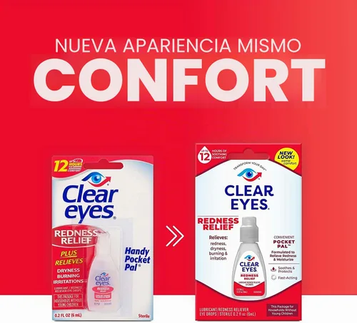 Vista 2 de Clear Eyes Gotas para los ojos de alivio de enrojecimiento de 12 horas - 0.2oz
