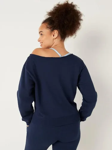 Vista 3 de Victorias Secret Sudadera corta de forro polar rosa