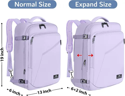 Vista 16 de MATEIN - Mochila de viaje extragrande de 10.56 galones, mochila de viaje ampliable apta para aerolíneas, para viajeros de fin de semana, hombres